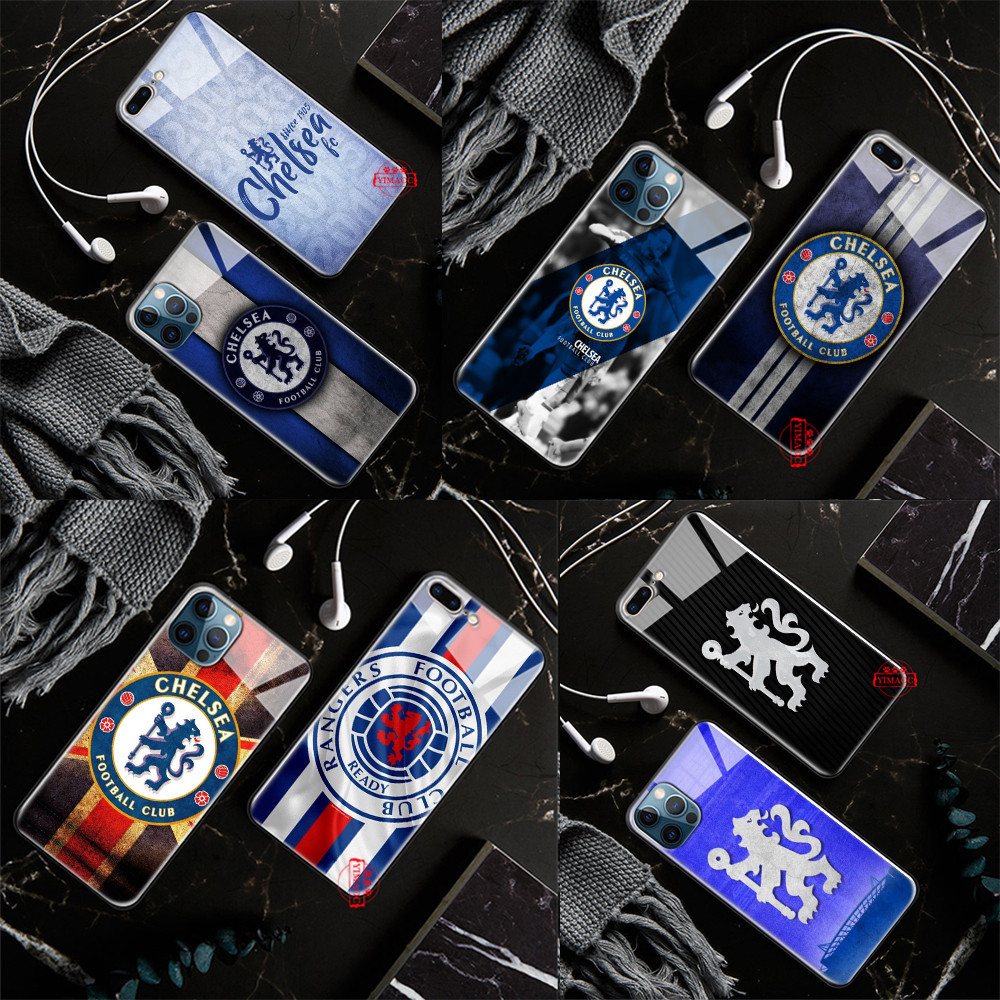 เคสโทรศัพท์มือถือกระจกนิรภัย ลาย Chelsea สําหรับ iPhone 14 15 Pro Max L125 FC