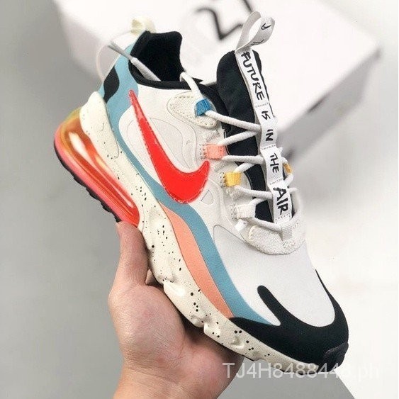 ♞G8VN 9 สี Nike Air Max 270 React วิ่งครึ่งฝ่ามือรุ่นที่สอง 9 สี รองเท้า sports