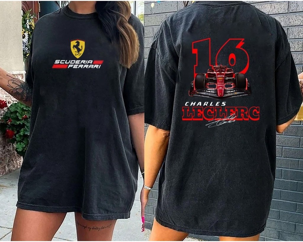 Charles Leclerc Formula One เสื้อเชิ้ตทีม F1 เสื้อเชิ้ต Charles Leclerc Charles Leclerc F1