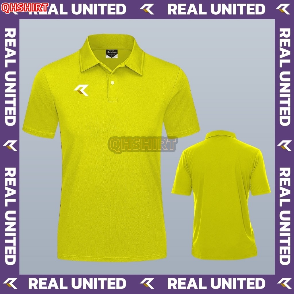 "เสื้อโปโล REAL UNITED สีพื้น รุ่น RAC999  "e