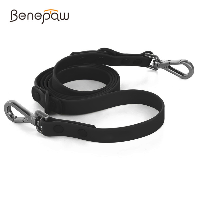 Benepaw สายจูงสุนัข 2 ตะขอ ทนทาน ปรับได้ ควบคุมการจราจร เพื่อความปลอดภัย สําหรับสัตว์เลี้ยง ขนาดเล็ก กลาง ใหญ่ เดินเล่น