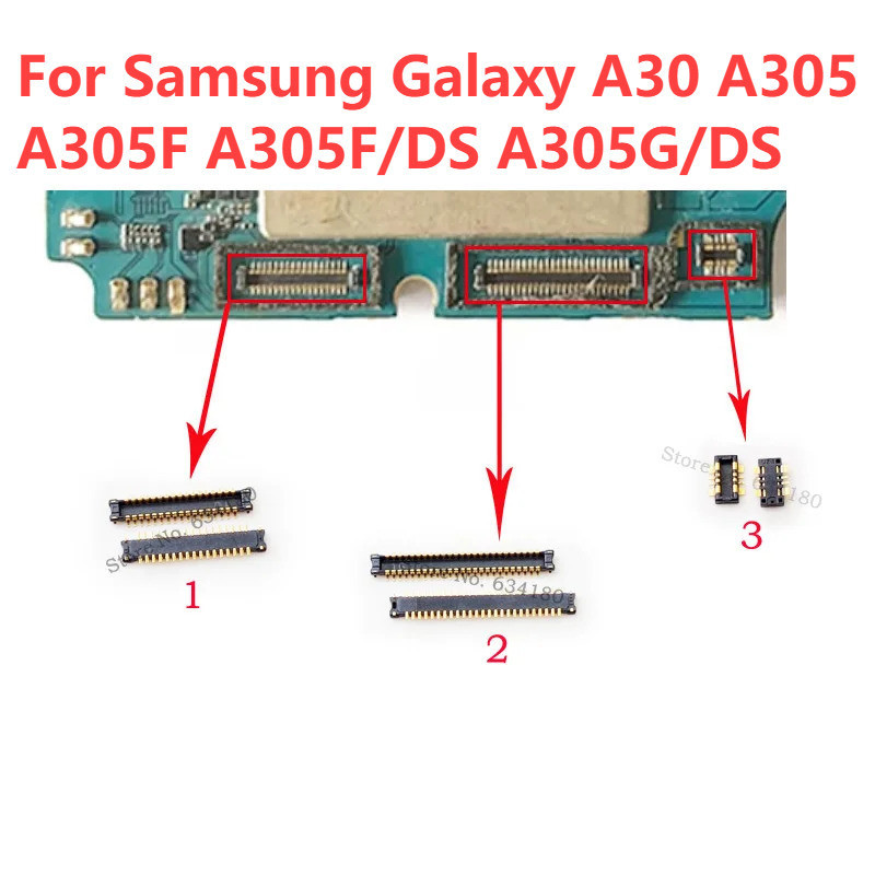 อุปกรณ์เชื่อมต่อหน้าจอ LCD FPC สําหรับ Samsung Galaxy A30 A305 A305F A305F DS A305G DS 2-10 ชิ้น