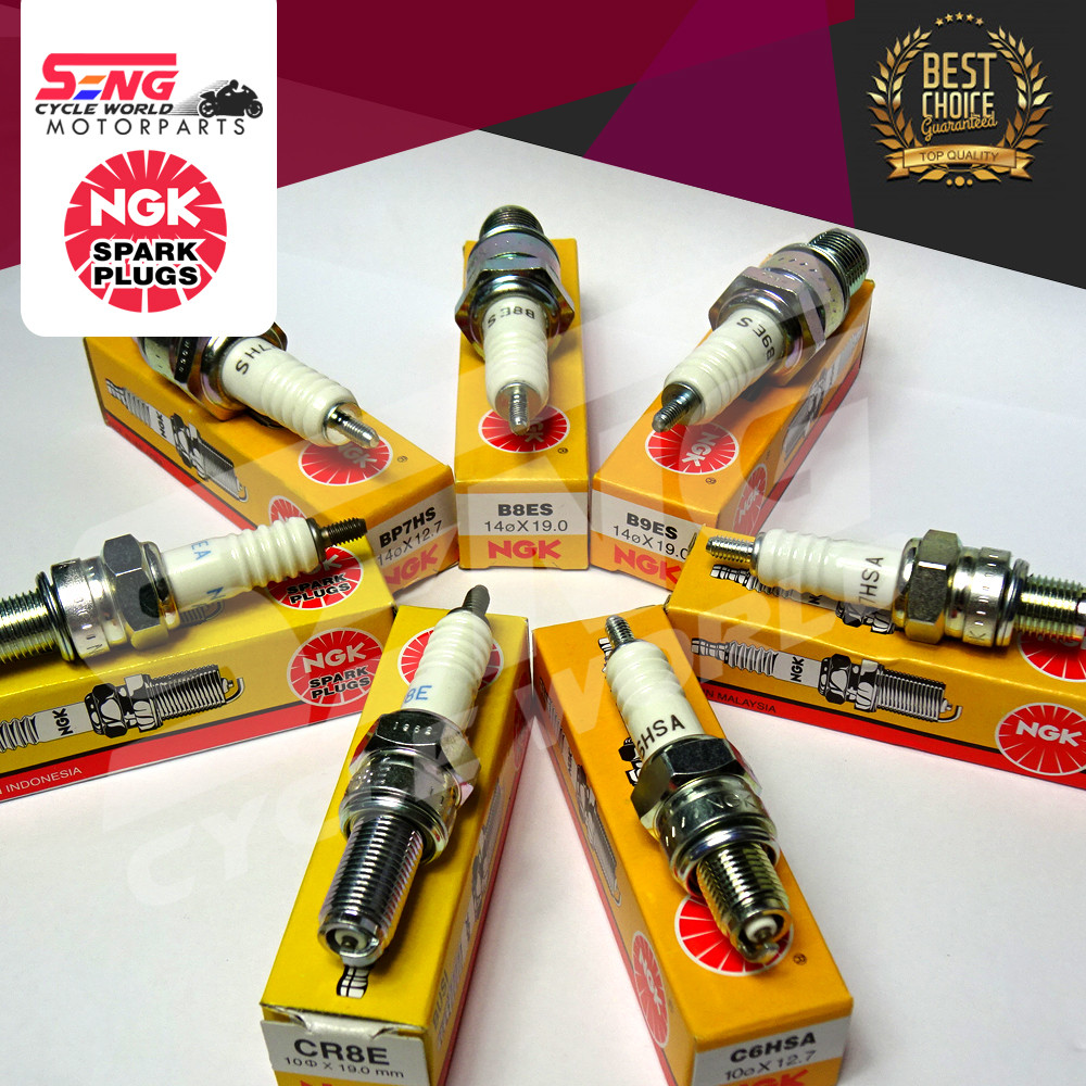 มอเตอร์ NGK PLUGS CPR8EA-9 / CR8E / B8ES / B9ES / BP7HS / C6HSA / BP4HS / G POWER