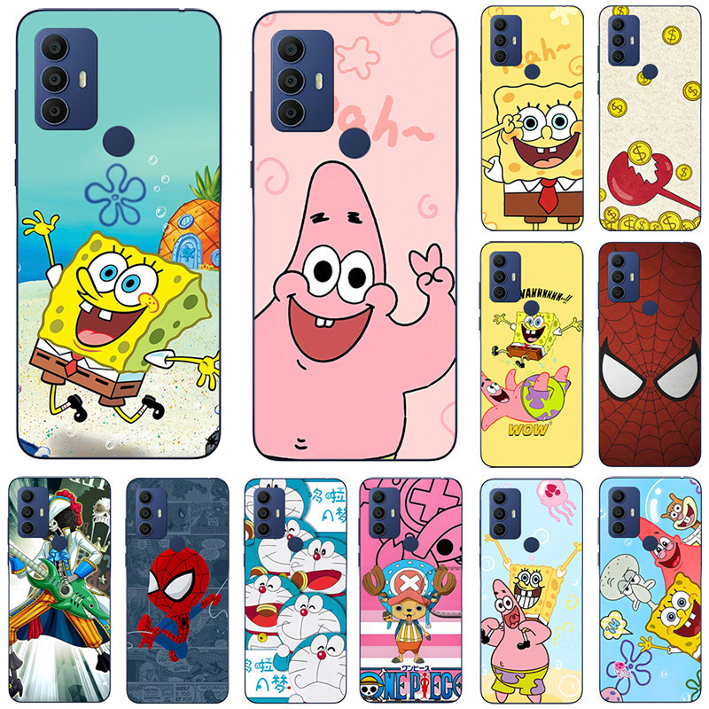 เคสโทรศัพท์มือถือ พิมพ์ลายสพันจ์บ็อบ สไปเดอร์ ช็อปเปอร์ โดราเอมอน สําหรับ TCL 305 6012D 306 6012H TCL 30 SE 6165D TCL 30E