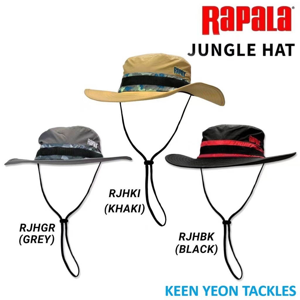 หมวก RAPALA JUNGLE (สีเทา / สีกากี / สีดํา)