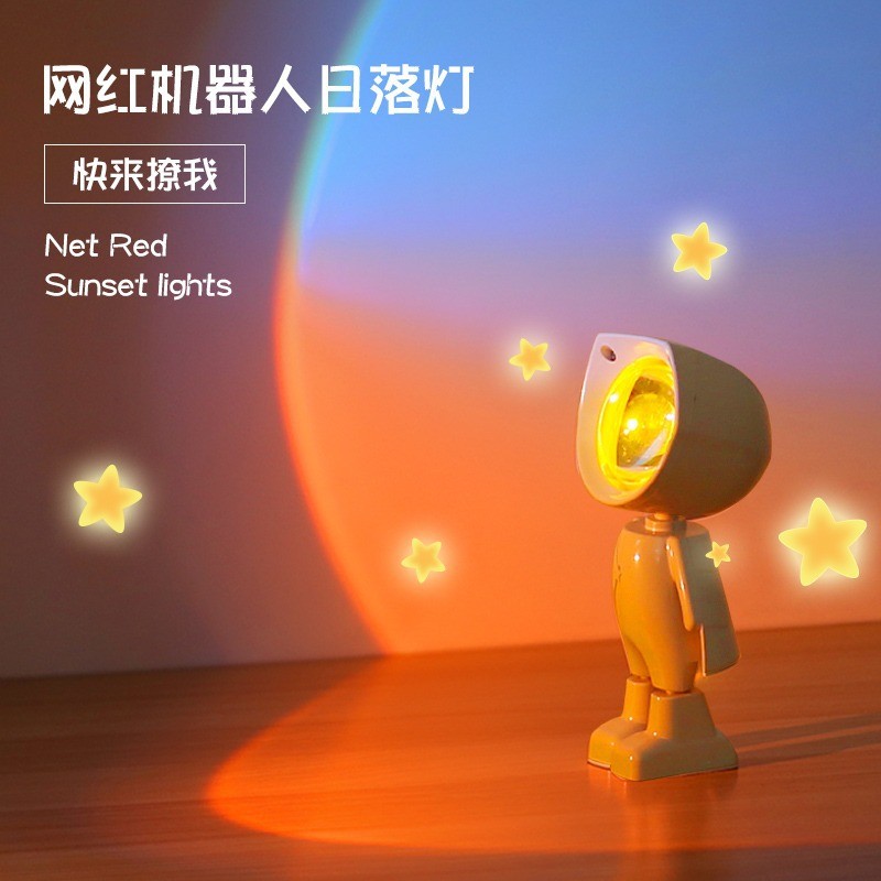 นักบินอวกาศ Breaking Dawn Sunset Red Sunset Aura Light นักบินอวกาศโปรเจคเตอร์ Night Light