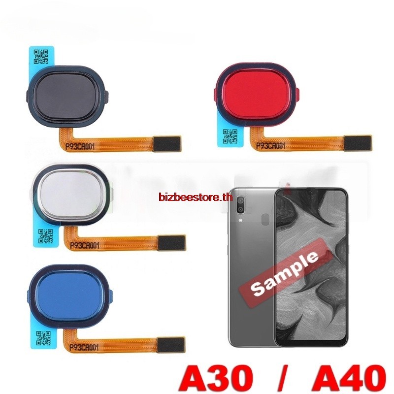 Bizth- ของแท้ ปุ่มโฮม ปุ่มสแกนลายนิ้วมือ ID สายแพ สําหรับ Samsung Galaxy A30 A40 A305F A405F