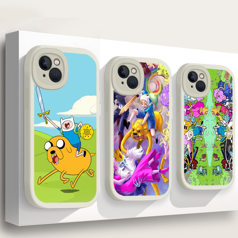 เคสโทรศัพท์ซิลิโคน TPU แบบนิ่ม ลาย K48 การ์ตูน Adventure Time สําหรับ iPhone 11 12 13 14 15 Pro Max