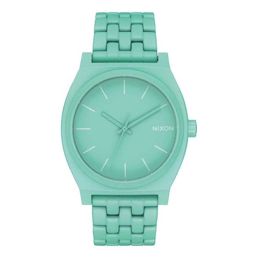 Nixon Time Teller รุ่น NXA045343-00 นาฬิกาข้อมือผู้หญิง สายแสตนเลส สีเขียวมิ้น หน้าปัด 37 มม.