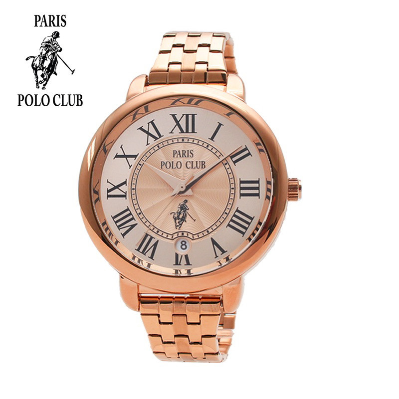 ♞Paris Polo Club แบรนด์แท้%ประกันศูนย์1ปี️️เก็บโค๊ดลดเพิ่ม️รุ่น Club PPC-230304 นาฬิกาข้อมือผู้ชาย