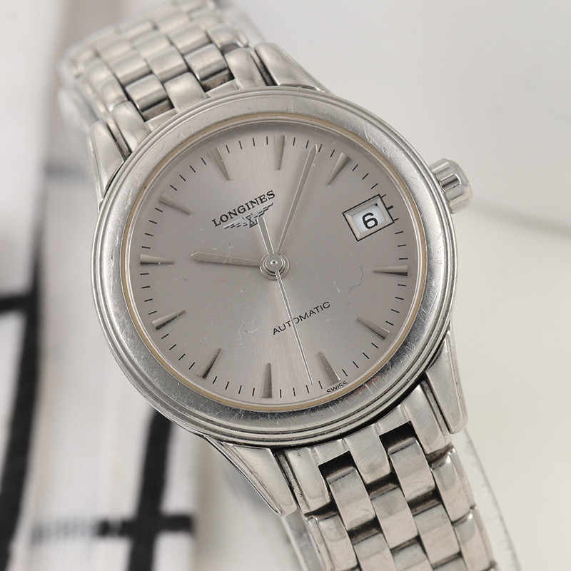 Longiness Army Flag Series นาฬิกากลไกอัตโนมัติ 26 มม. นาฬิกาสุภาพสตรี L4.274.4.6