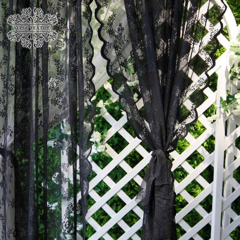 แนะนำ ผ้าม่าน ผ้าม่าน ผ้าโปร่ง แต่งลูกไม้ สีดํา สไตล์ฝรั่งเศส วินเทจ สําหรับตกแต่งหน้าต่าง ระเบียง บ้าน ห้องนอน ราคาพิเศษ มีเก็บเงินปลายทาง