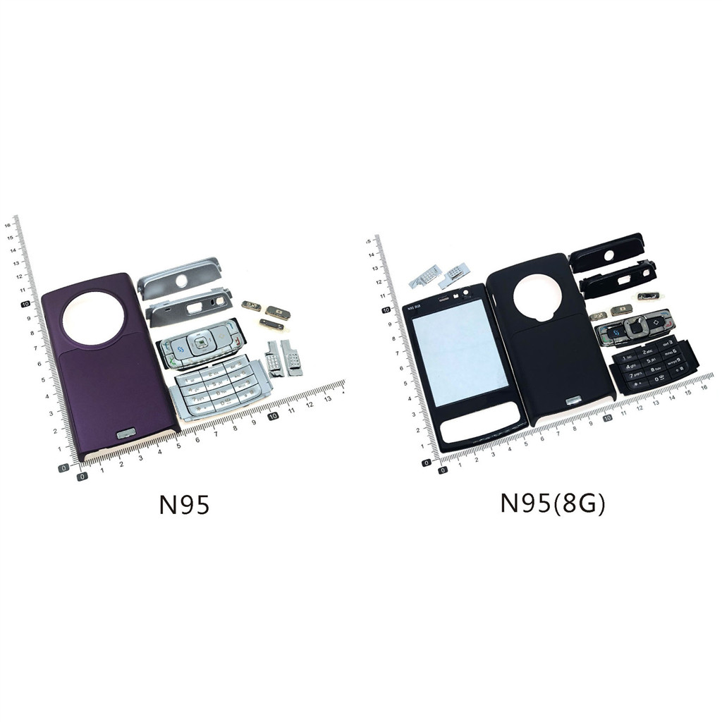 ฝาครอบโทรศัพท์สําหรับ Nokia N95 โทรศัพท์มือถือกรณี N95 8G กรณีปุ่มกดแบตเตอรี่ด้านหลังด้านหน้า Facepl