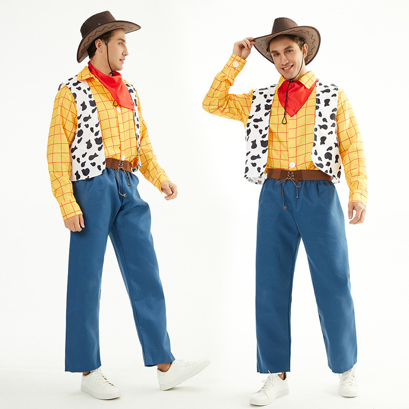 Toy Story Jessie ชุดสําหรับผู้หญิงคาวบอยตะวันตก Woody ชุดสําหรับชายผู้ใหญ่ฮาโลวีนคอสเพลย์เครื่องแต่งกายชุด - รูปที่ 3