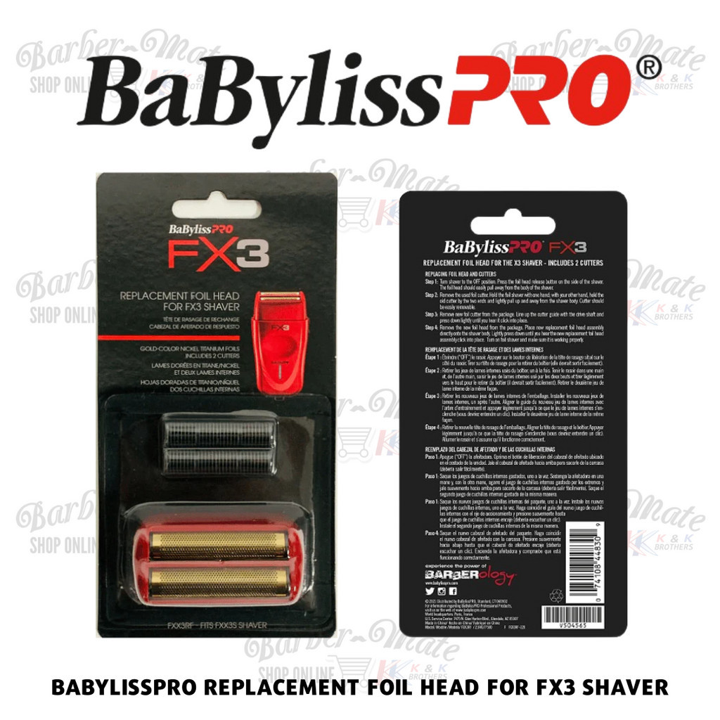 BABYLISSPRO FX3 SERIES REPLACEMENT FOIL HEAD สําหรับ FX3 SHAVER BABFXX3RF