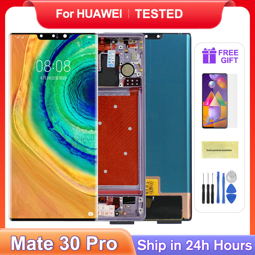 อะไหล่ชุดประกอบดิจิไทเซอร์สำหรับ Huawei 6.53 ''Mate 30 Pro สำหรับ Mate30pro L29 Lio-L09 Al00หน้าจอสัมผัส LCD