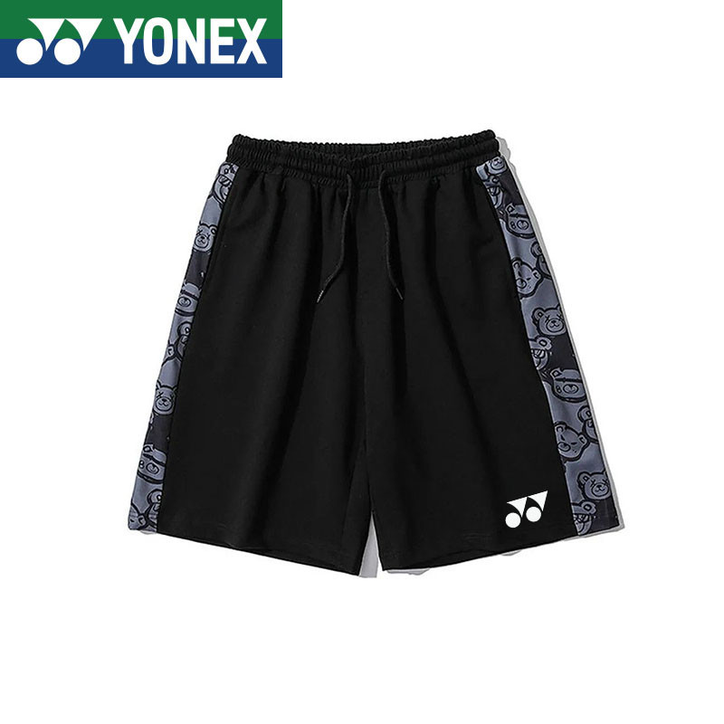 Yonex กางเกงขาสั ้ นแบดมินตันใหม ่ กางเกงบาสเก ็ ตบอลผู ้ ชายผู ้ หญิงหลวมวิ ่ งออกกําลังกายการฝึกอบ