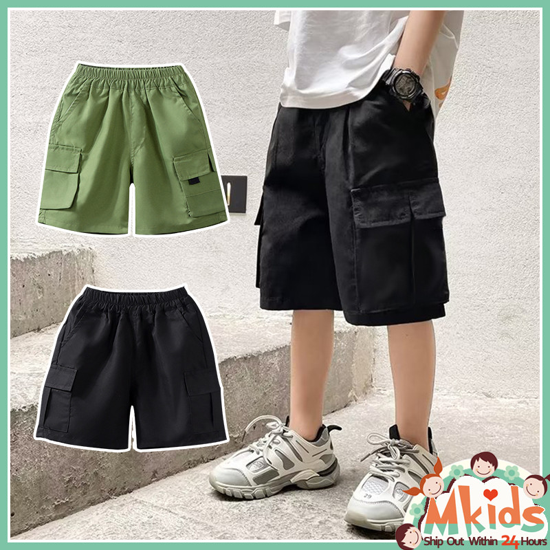 [MKIDS Fashion] กางเกงขาสั้นสำหรับเด็ก 3-10Y เวอร์ชั่นเกาหลีสบายกางเกงลำลองสำหรับเด็กผู้ชาย