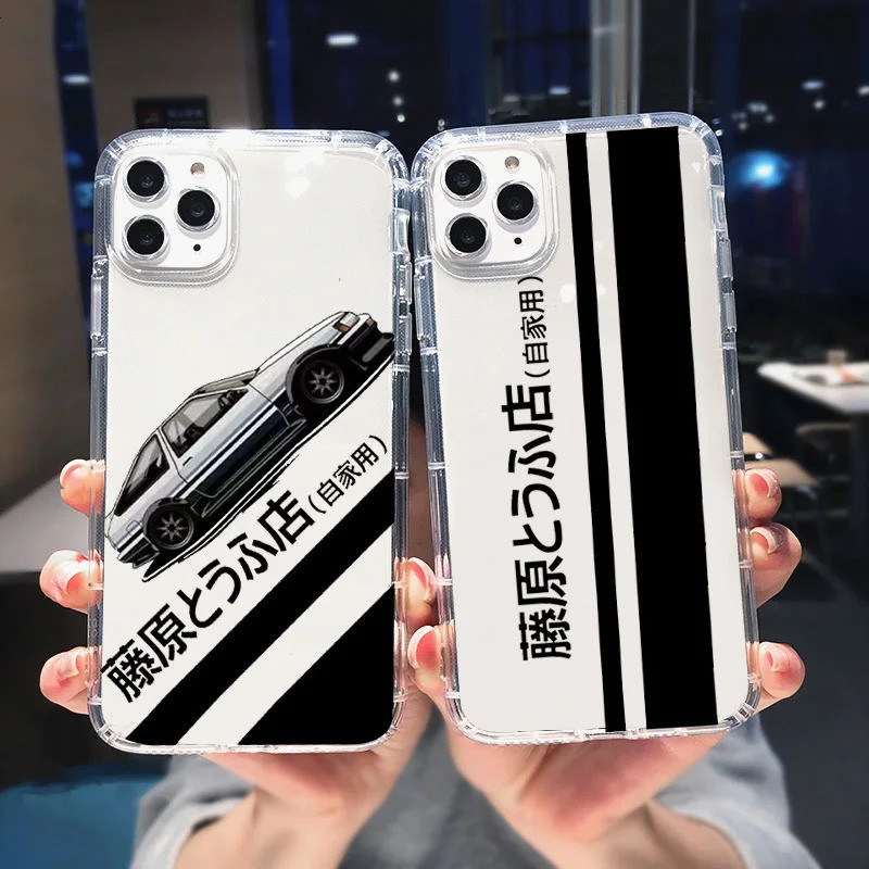 เคสโทรศัพท์มือถือนิ่ม แบบใส ลายการ์ตูน Initial D สไตล์ญี่ปุ่นคลาสสิก สําหรับ Iphone 15 13 11 12 14 Pro Xs Max Mini Plus Xr Se Jdm Ae86