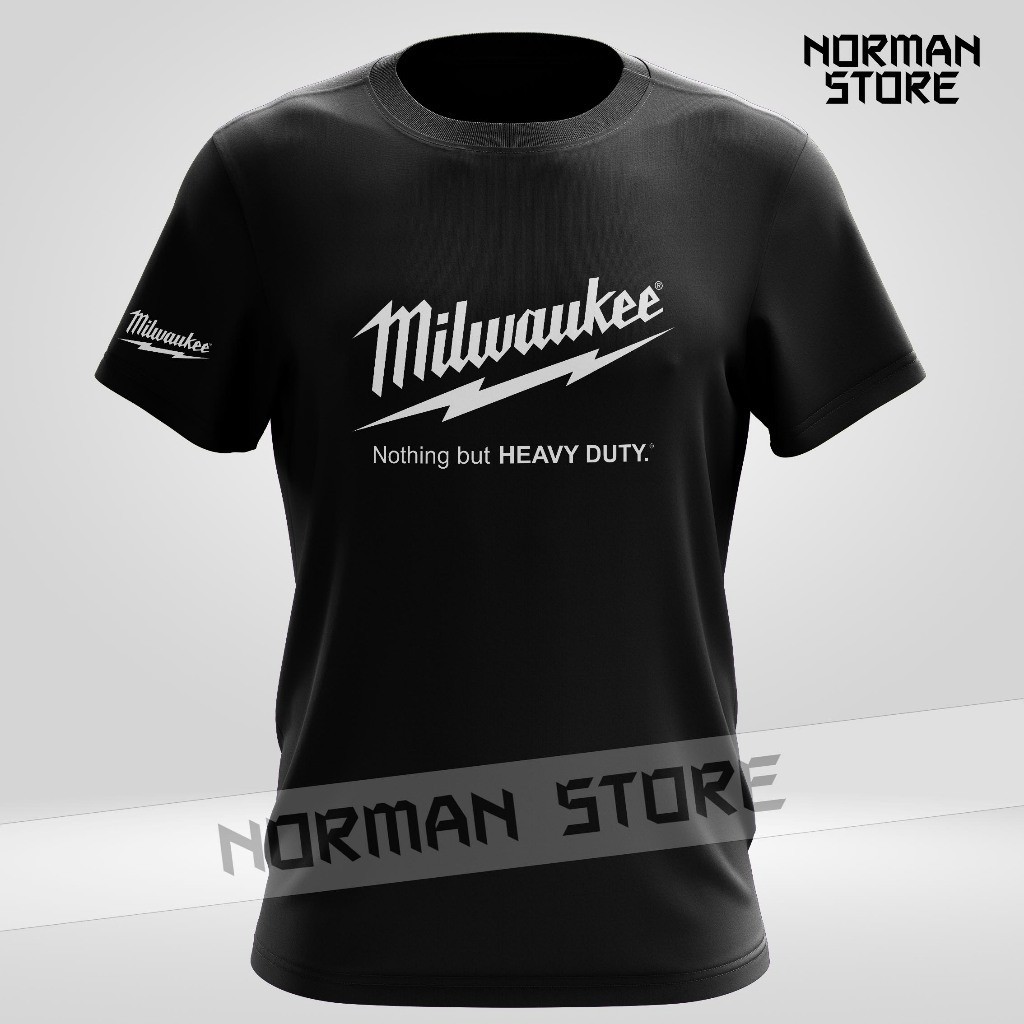 Milwaukee Power Tools เสื้อยืดไฟเบอร์ แห้งเร็ว คุณภาพสูง