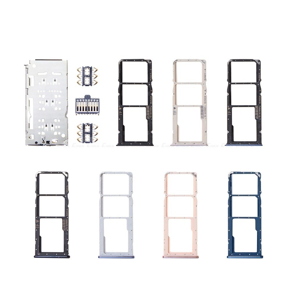Sim Micro SD Card Socket Holder Adapter Container Connector Slot ถาด Reader สําหรับ HuaWei Y9 2019 2