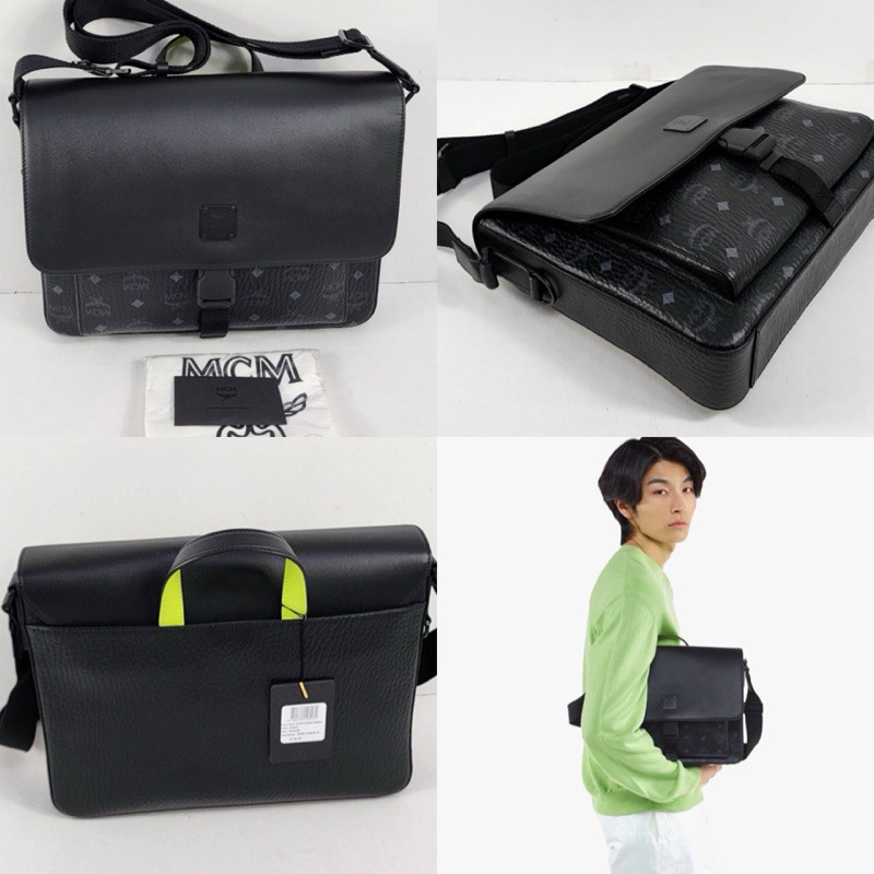 New MCM Klassik Messenger in Visetos Leather Mix