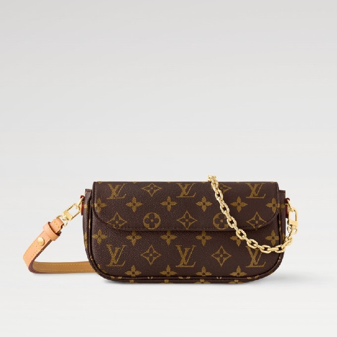 Louis Vuitton WALLET ON CHAIN IVY  กระเป๋าสะพาย L v Shoulder Bags กระเป๋าถือ กระเป๋าหนัง ผู้หญิง/เจ