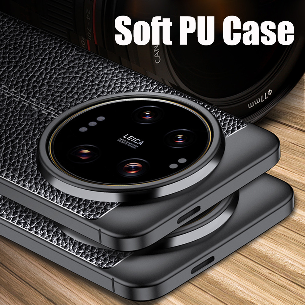 เคส TPU นิ่ม กันชน ปิดด้านหลัง สําหรับ Xiaomi MI 14 Ultra Case Cover dermatoglyph สําหรับ MI14Ultra