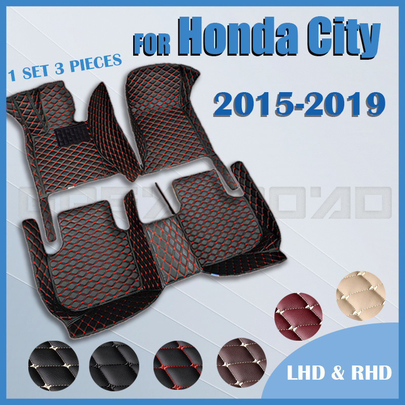 Rhd พรมปูพื้นรถยนต์ สําหรับ Honda city 5-Seat 2015 2016 2017 2018 2019