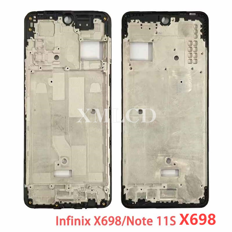 กรอบกลาง ด้านหลัง อะไหล่ซ่อมแซมแบตเตอรี่ สําหรับ Infinix Note 11S Middle Frame X698
