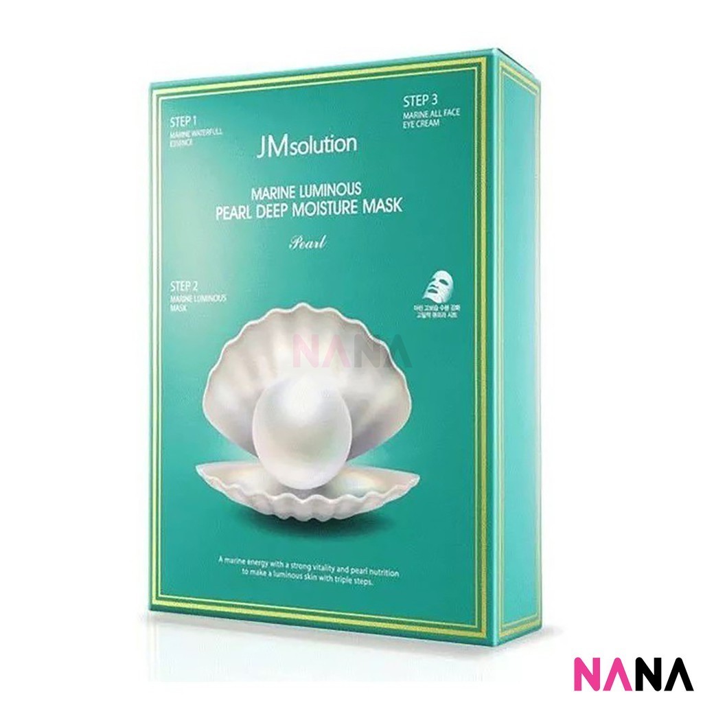 JM Solution Marine Luminous Pearl Deep Moisture Mask (10 Sheets) มาส์กหน้าสารสกัดจากไข่มุกทะเลน้ำลึ