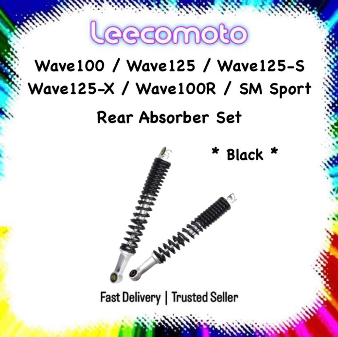 Wave100 Wave125 Wave125S Wave125X Wave100R SM ชุดโช้คอัพหลังสปอร์ต 340MM Absober Monoshock Mono Shoc