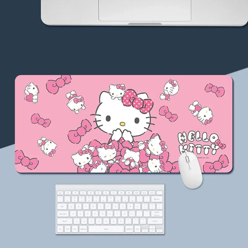 Hellomouse Pad Kawaii ขนาดใหญ่ Kittys Pc คอมพิวเตอร์เครื่องประดับแป้นพิมพ์แล็ปท็อปแผ่นรองเม้าส์ Gamer Varmilo Completo
