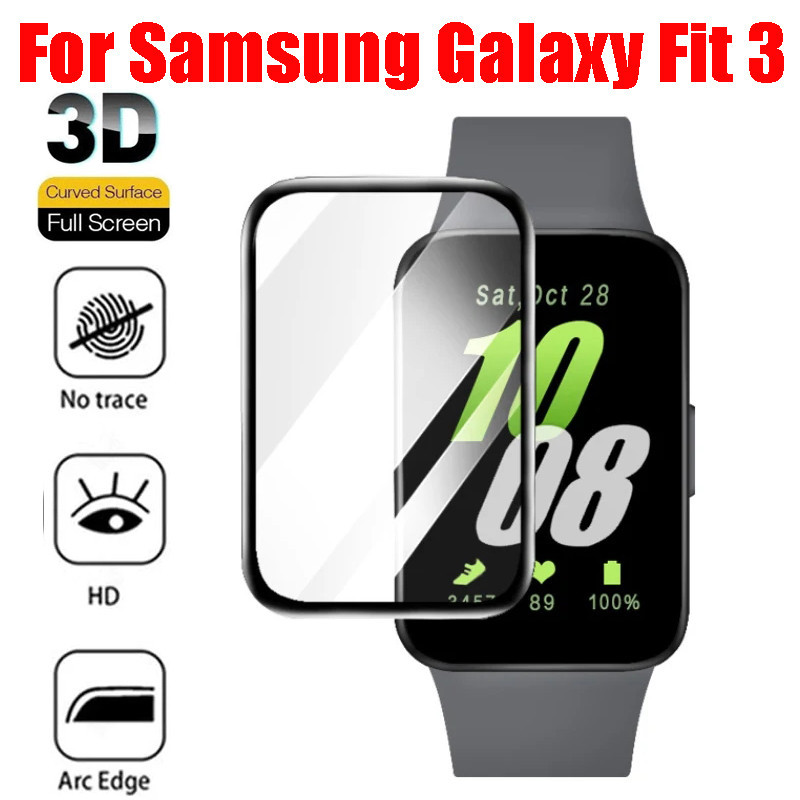 สําหรับ Samsung Galaxy Fit 3 3D ฟิล์มโค้ง ป้องกันรอยขีดข่วน HD ใส สมาร์ทวอทช์ ฟิล์มป้องกัน สําหรับ S