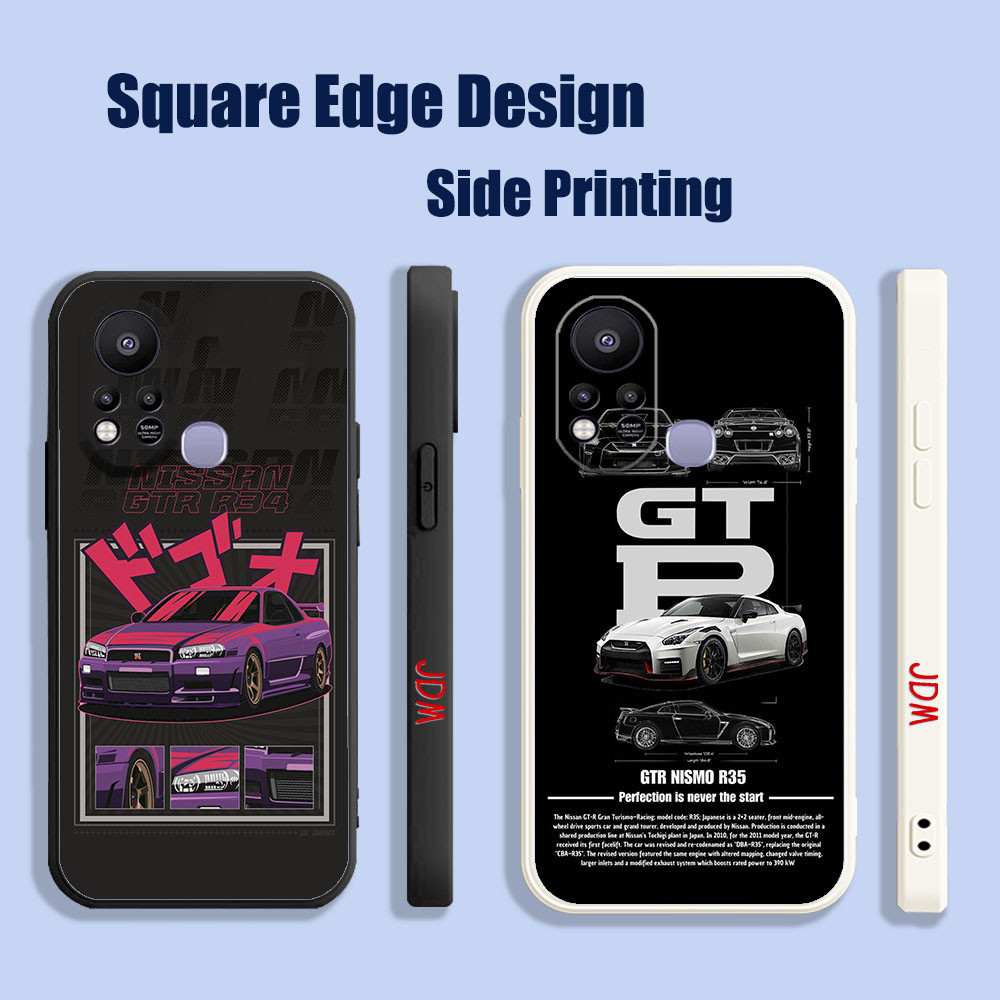 สําหรับ Huawei Nova 3i 7i 8i 5T Y9S JDM รถ Cool Nissan GTR NISMO R35 OAE22 เคสโทรศัพท์ขอบสี่เหลี่ยม