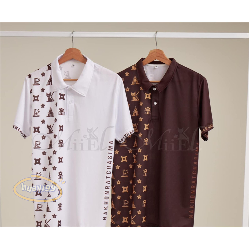 เสื้อเชิ้ตฮาวาย ลายแมวโคราช เสื้อโปโลที่ดูดี(2 colors)
