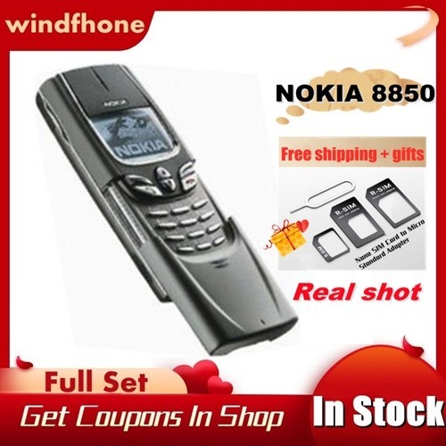 Nokia 8850 ปลดล็อก Nokia 8850 GSM one ซิมการ์ด สไลด์โทรศัพท์มือถือ รับประกันหนึ่งปี