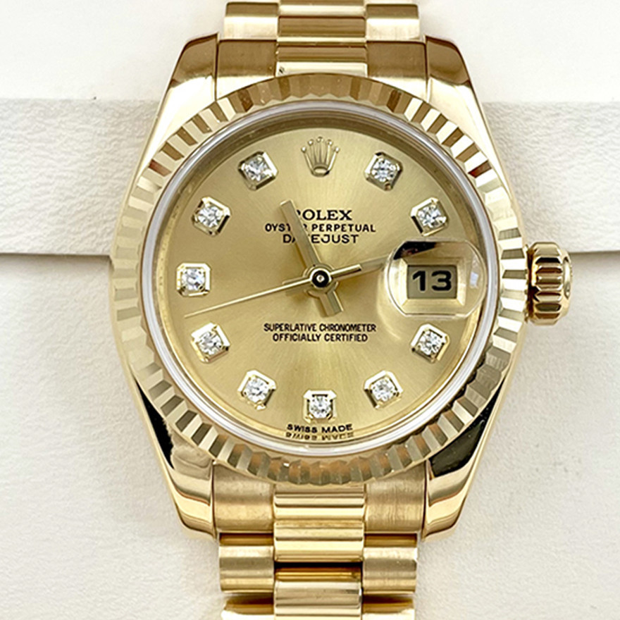Rolex Rolex นาฬิกาผู้หญิง 18K Gold Diary179178นาฬิกากลไกอัตโนมัติ