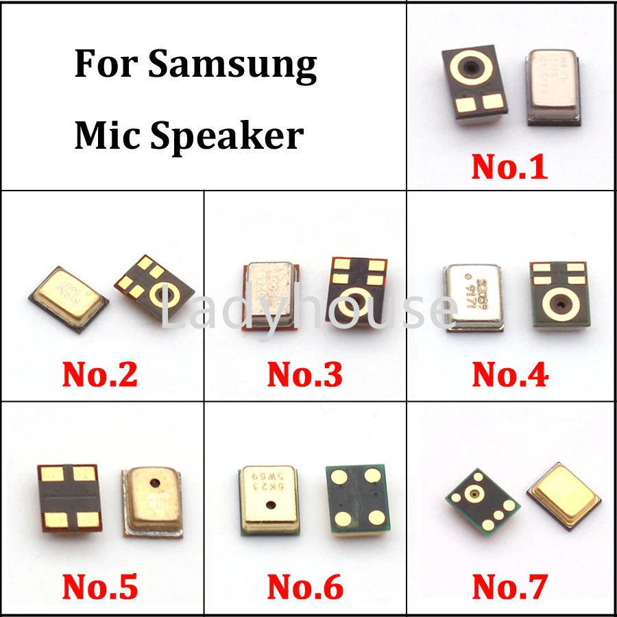 5pcs ลําโพง MIC ภายในสําหรับ Samsung S23 Plus Ultra FE S22 S21 S20 S10 5G S10E S9 S8 S7 หมายเหตุ 20 10 9 8 J1 ไมโครโฟนเครื่องส่งสัญญาณ