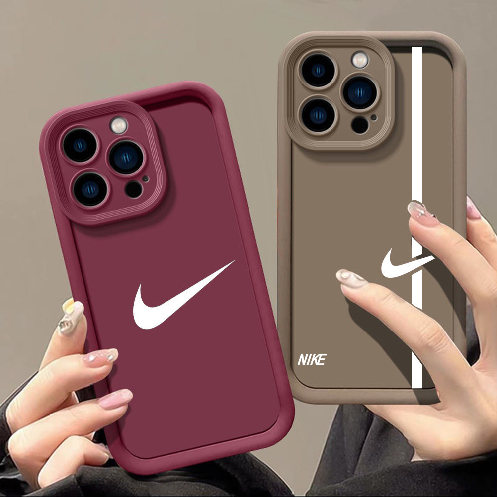 Iphone 5 5S 6 6S 6plus 6splus 7 8 7plus 8plus ins แบรนด์น้ํา Nik ป้องกันการล่มสลาย TPU ขอบตรงป้องกันลายนิ้วมือเคสโทรศัพท์มือถือ