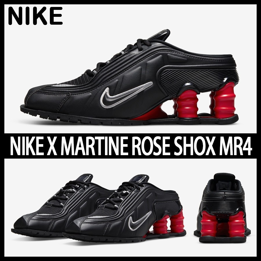 ♞พร้อมส่ง Nike x Martine Rose Shox MR4 Black DQ2401-001 preorderoppa MN