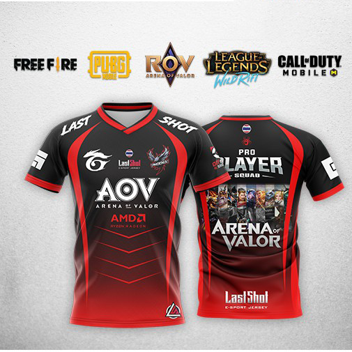 เสื้อเกมส์  กีฬา FREEFIRE PUBG ROV
