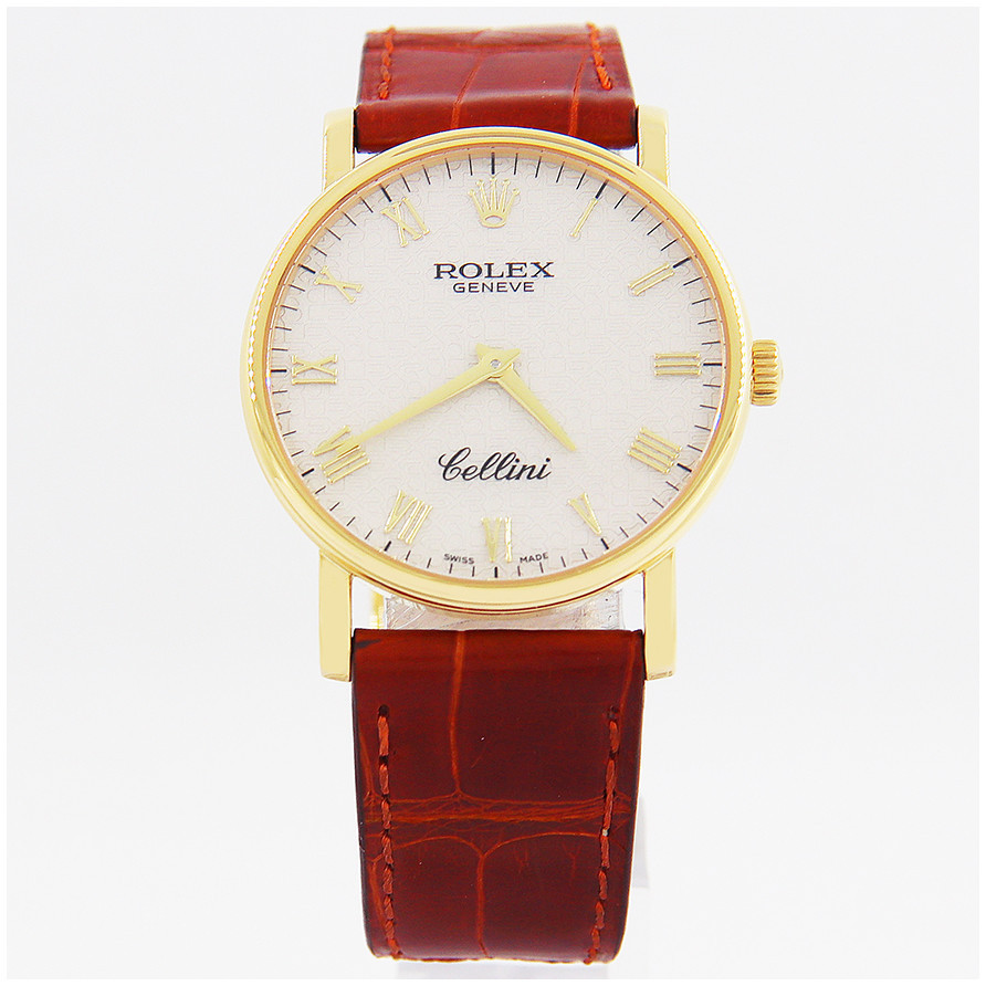 Rolex ใหม่ Rolex นาฬิกาผู้หญิง Rolex Cellini 18K Gold Manual Mechanical Watch นาฬิกาสุภาพสตรี