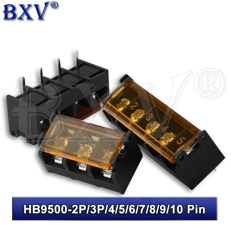 ใหม่ ขั้วต่อสกรู PCB HB9500-2P 3P 4P 5P 6P 7P 8P 9P 10Pin HB-9500 300V 30A 9.5 มม.