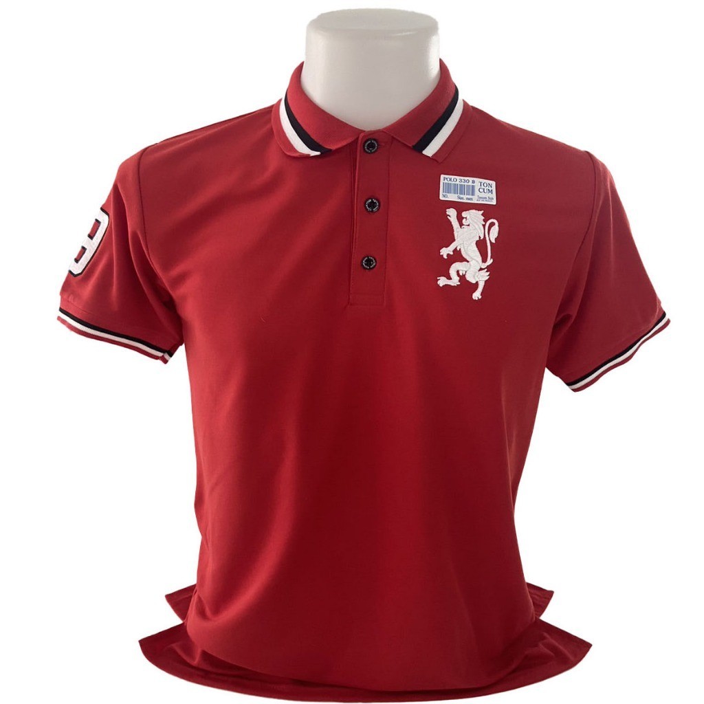 เสื้อโปโลลายสิงห์ชายทรงตรา