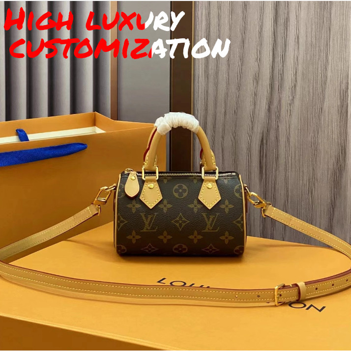♞,♘หลุยส์วิตตอง กระเป๋าถือ Louis Vuitton NANO SPEEDY 16 ซม. สไตล์คลาสสิก/มินิ/สไตล์ผู้หญิง