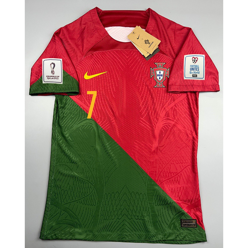 SALE !!! เสื้อบอล เพลเย่อ ทีมชาติ โปรตุเกส เหย้า 7 RONALDO อาร์ม World Cup 2022 Player Portugal home Cecat