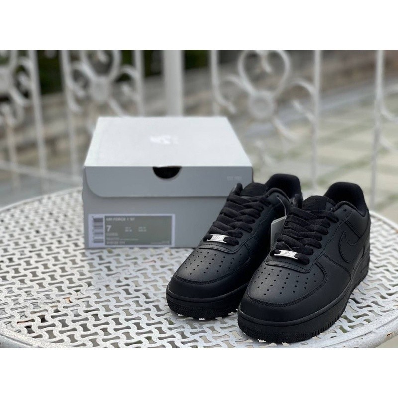 ♞ Nike Air Force 1 สีดำล้วน รองเท้า light


