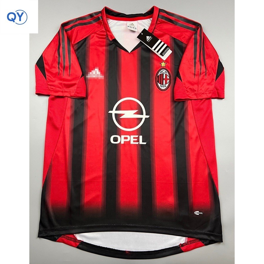 Qy  เสื้อบอล ย้อนยุค เอซี มิลาน เหย้า 2004-05 Retro AC Milan Home เรโทร คลาสสิค