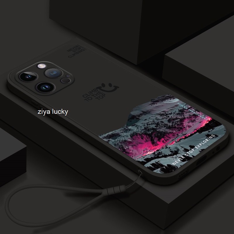 สําหรับ IPhone 14 Pro Max A2894 A2651 A2893 A2895 แฟชั่น Cool Aesthetics Smile Snow Mountain ซิลิโคน